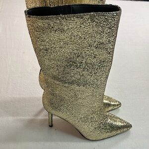 Katy Perry Collections Metallic Gold Heeled Boots